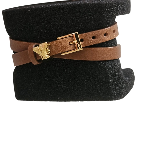 Gucci Women's Gold and Brown Leather Watch - Picture 4 of 7